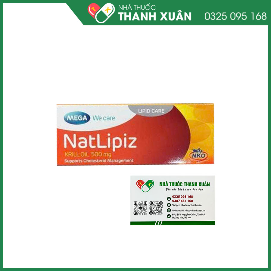 Natlipiz giúp giảm Cholesterol, bổ sung Omega, giảm nguy cơ xơ vữa động mạch